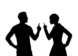 argument, silhouette, behaviors that destroy relationships